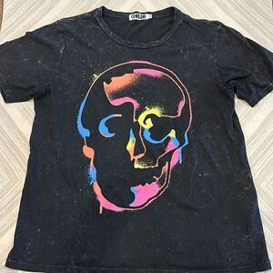 Chrldr Women’s Black Neon Multi Colored Skull - Size S